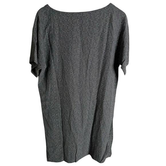 Eileen Fisher Printed Boat Neck Dress Graphite Size S - Picture 5 of 6
